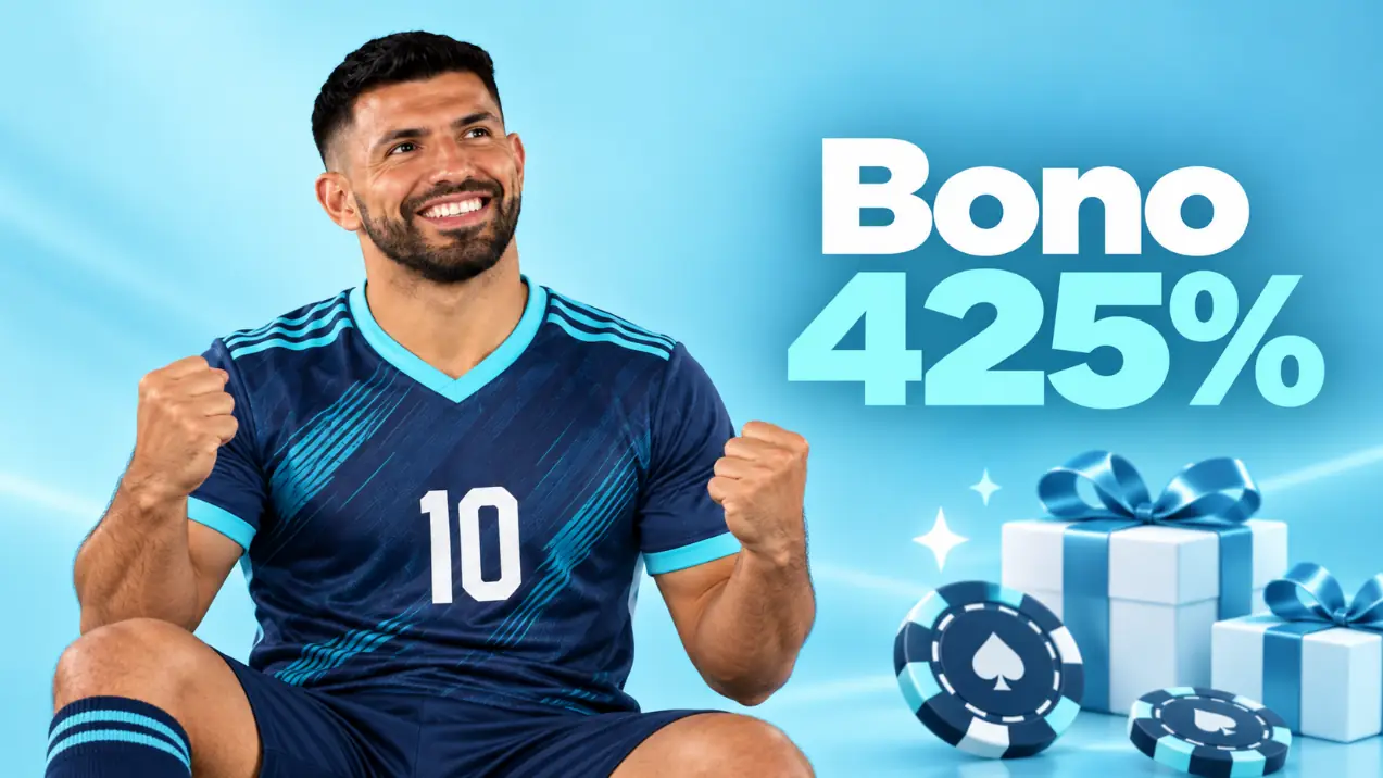 Bono de Kun Aguero casino online: 425% + 150 FS